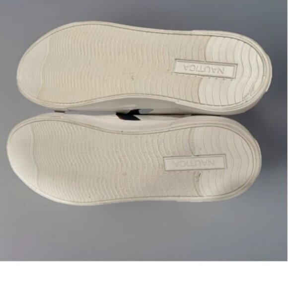 NEW Nautica Garrison 2 Leather Sneakers Men’s Size 11 White/Brown Casual Shoes - Picture 6 of 13